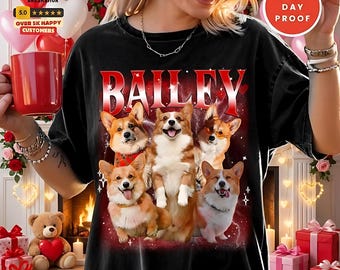 Custom Dog Photo Shirt: Comfort Colors Bootleg Pet Rap Tee