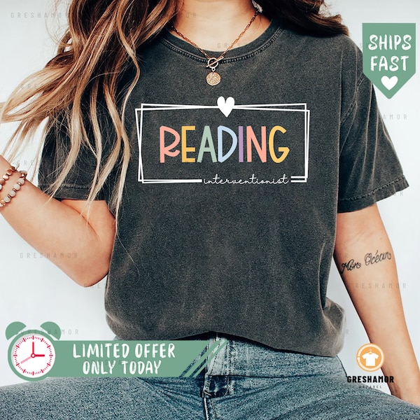 Reading Teacher Shirt | Bookish Shirt | Reading Interventionist | Elementary Teacher Gift | Reading Interventionist Shirt