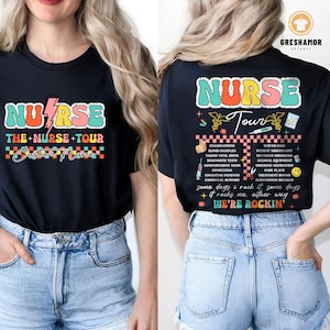 Customized Retro Nurse Tour Funny Nurse Life Shirt for Work, Birthday Gift Ideas for New Nurse, Some Days I Rock It TShirt