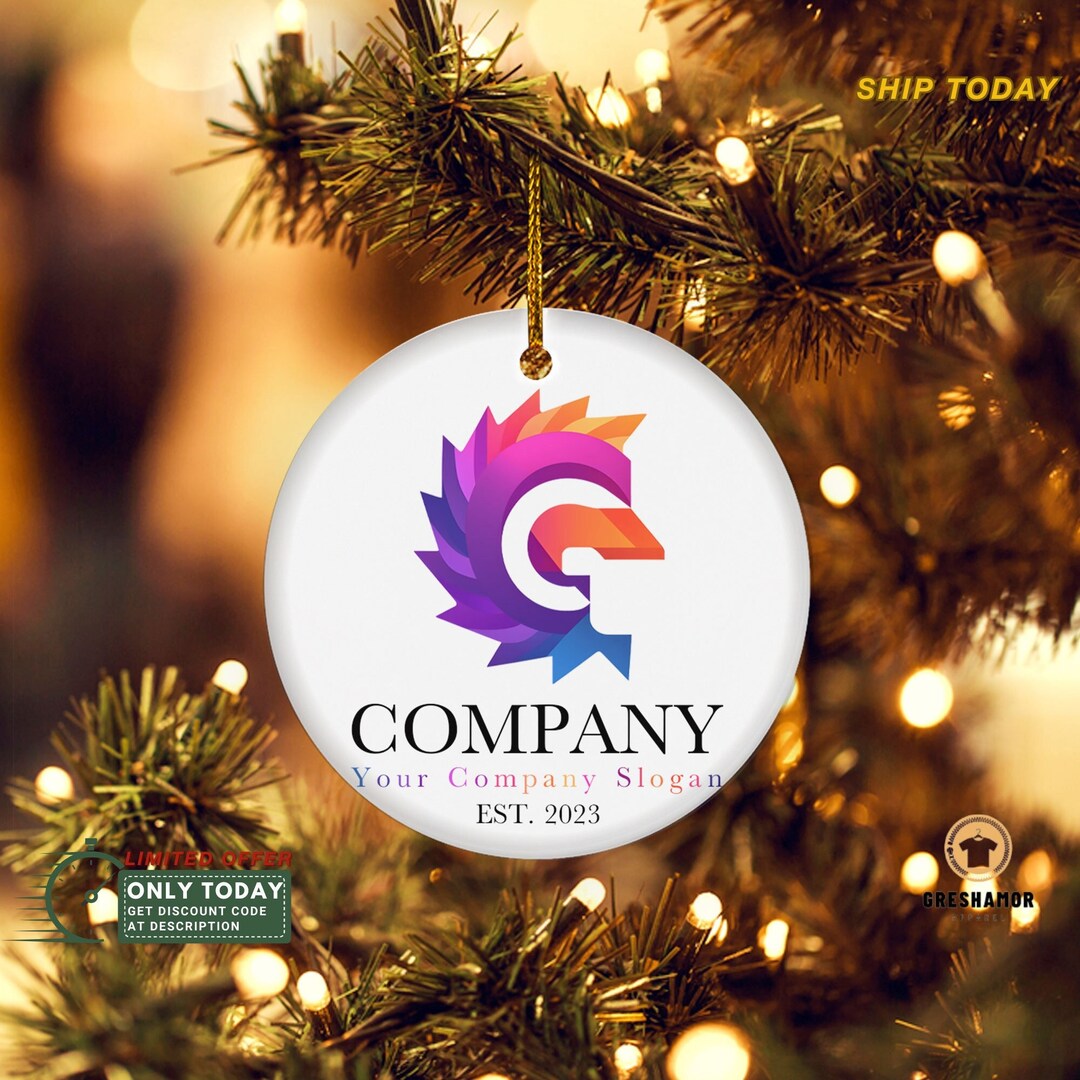 Custom Ornament Logo Company Logo Ornament Personalized Etsy