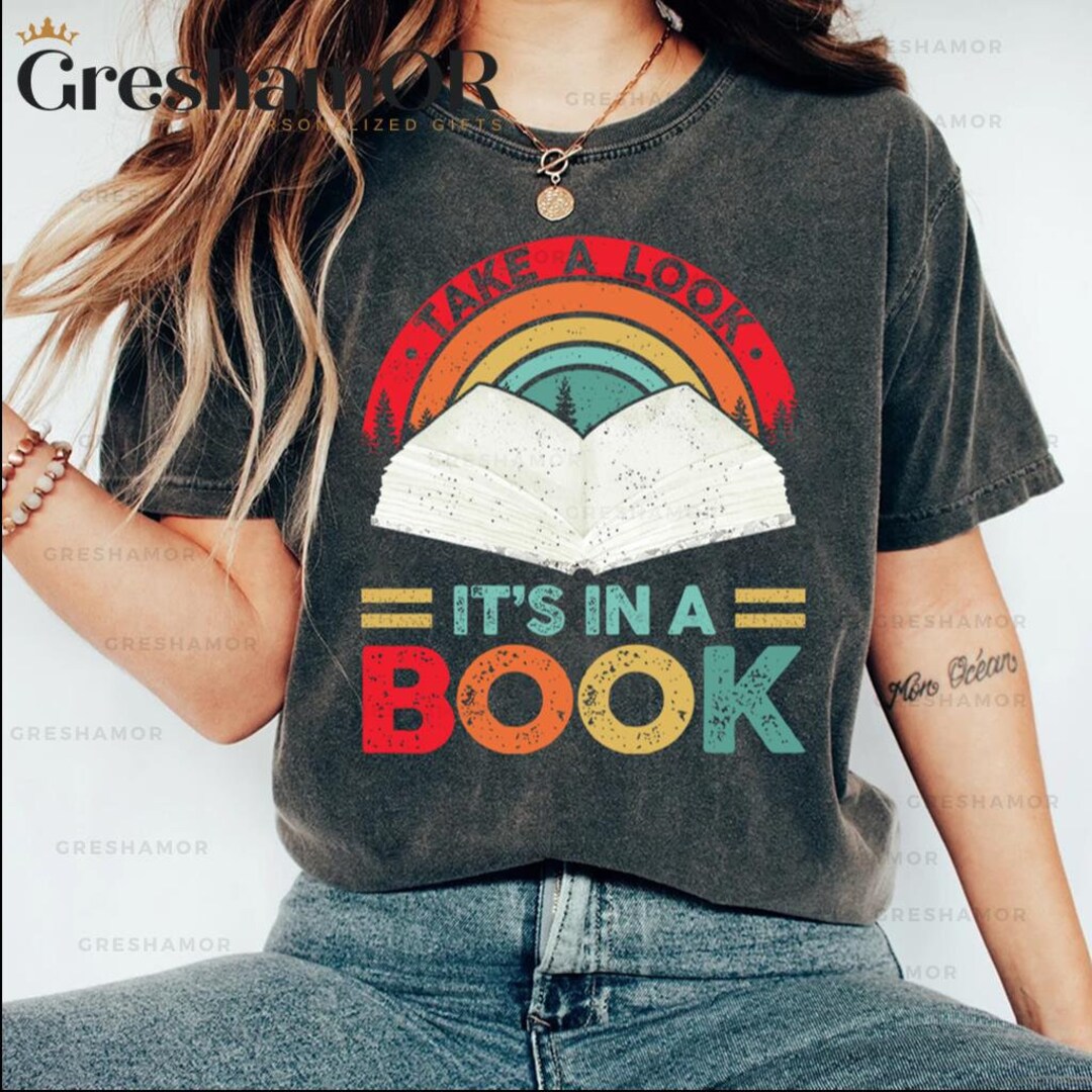 Reading Shirt, Book Lover Funny Book Shirt Gift for Teacher Book Gift