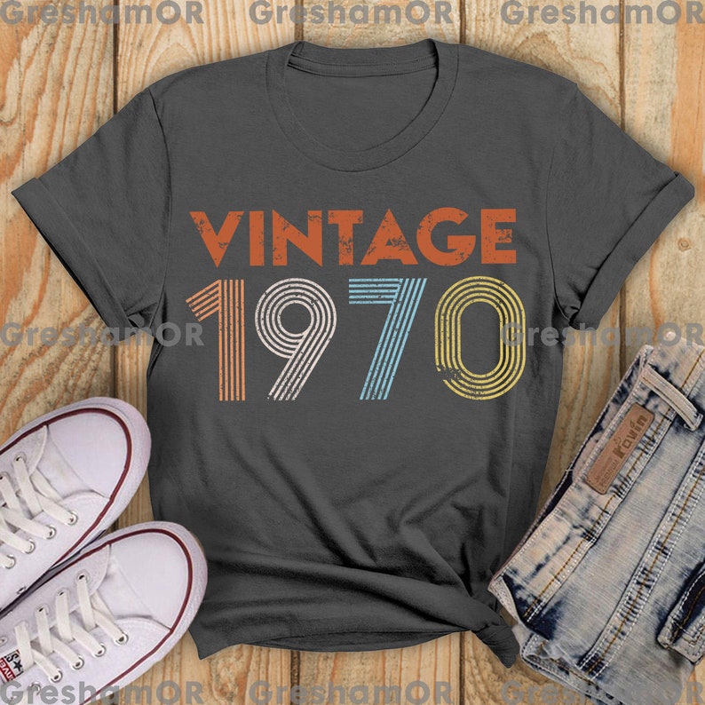 Vintage 1970 Shirt Vintage 1970 Birthday Retro Shirtvintage - Etsy