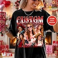 Custom Photo Bootleg T-Shirt, Personalized Rap Tee Gift