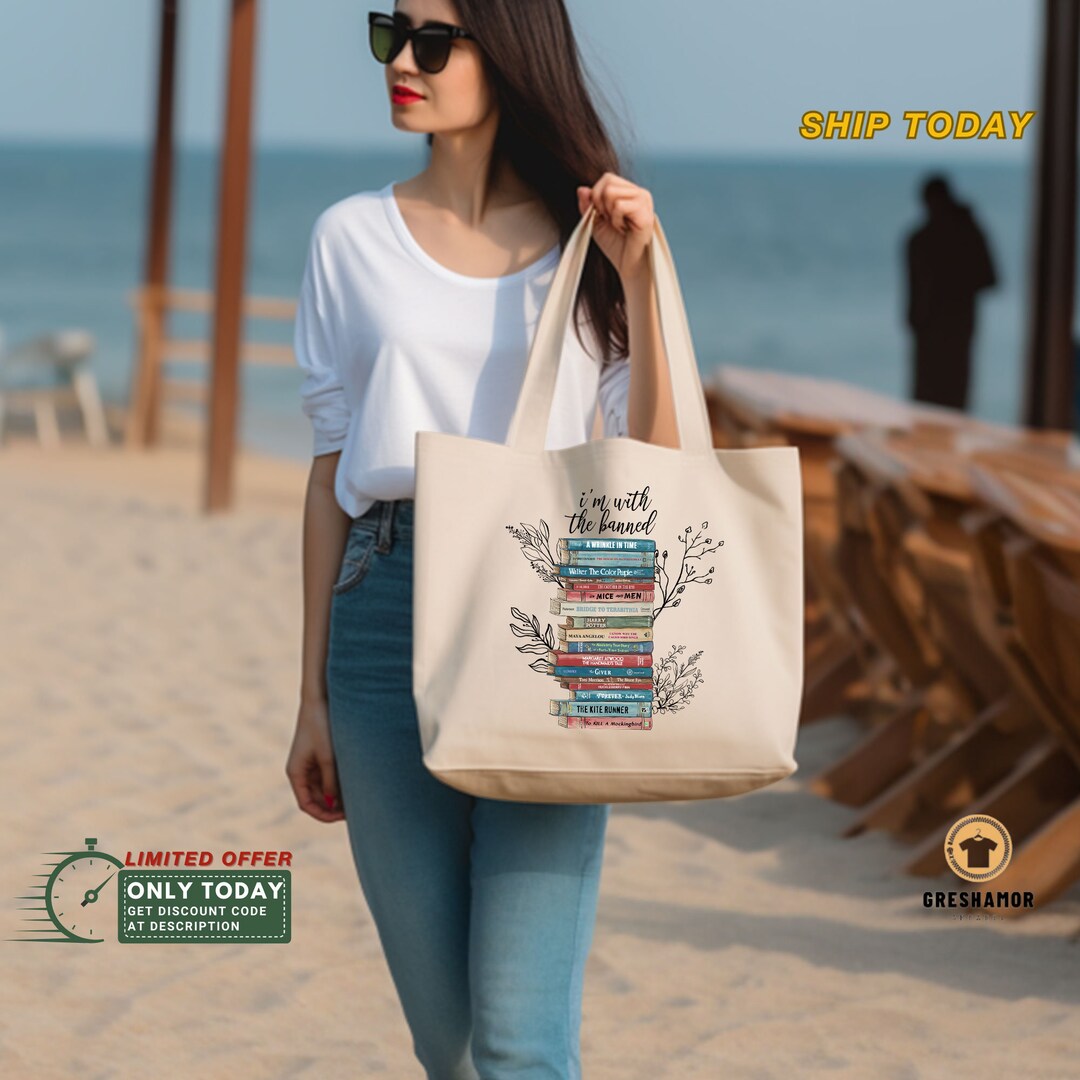 CafePress Banned Books Tote Bag - Natural Canvas Reusable Shopping Bag