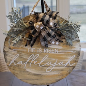He is Risen, He is Risen Door Hanger, He is Risen Wreath, Easter Door Hanger, Easter Wreath, Christian Easter Door Hanger, Christian Wreath