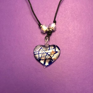 Ciondolo cuore di vetro