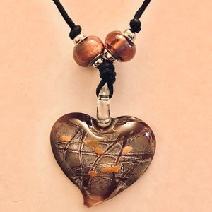 Ciondolo cuore di vetro