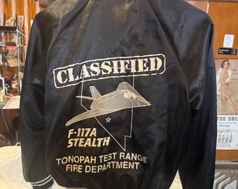 F-117A Stealth Satin Jacket from Tonopah Test Range Fire Department