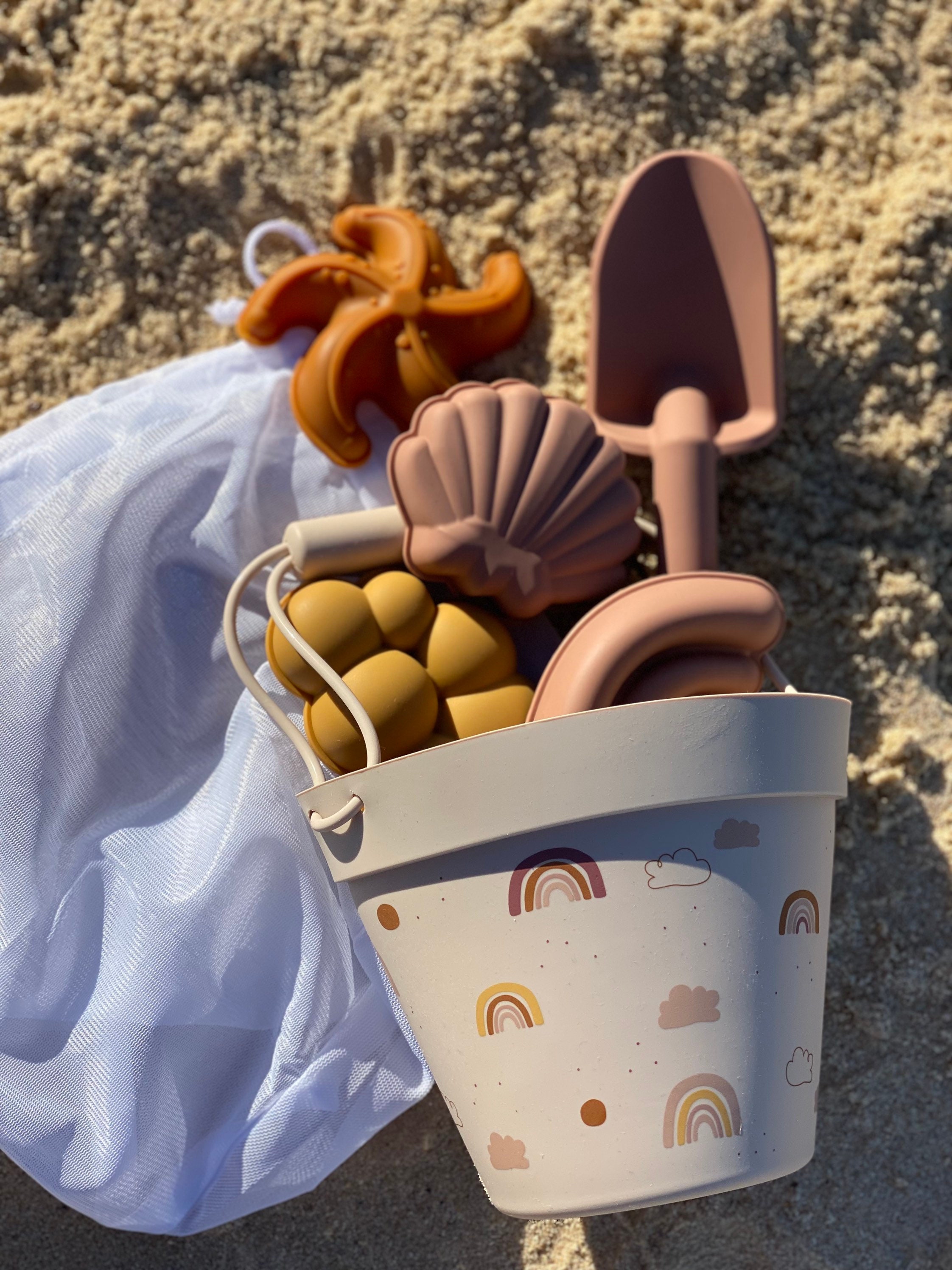 Beach Set X 6 Items Silicone Beach Set Beach Toys Kids Etsy UK