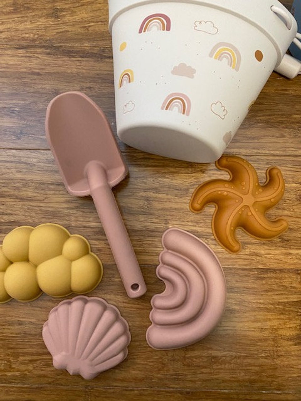 Beach Set X 6 Items Silicone Beach Set Beach Toys Kids Etsy UK