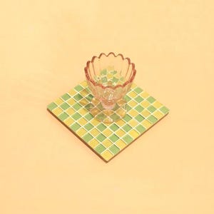 Glass Tile Coaster | Handmade Drink Coaster | Modern Square Coaster | Housewarming Gift | Gift for Her | Gift for Him | Holiday Gift