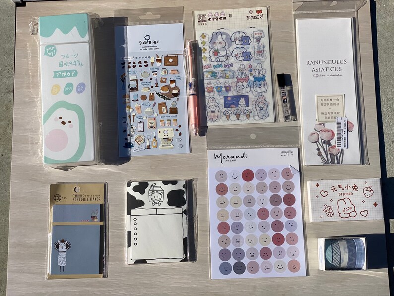 90pcs Journaling Stationery Mystery Box Stationary Set Etsy