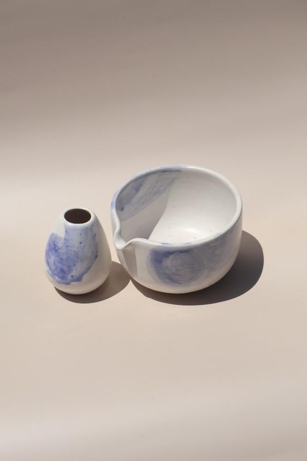 Handmade Ceramic Matcha Set | Chawan Tea Bowl | Chasen Holder Handmade| Perfect Gift for Matcha Lovers | Unique Gift For Her | Gift For Him