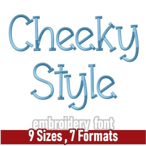 Cheeky Style Display Embroidery Font | Cartoon Machine Embroidery Letters | Letters, Numbers, Symbols |  Formats include PES, BX. DST