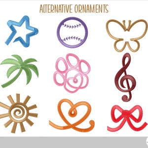 Custom Neckline Embroidery Design | PES, JEF, DST | Three Font Options | Birthday, Wedding & Christmas Embroidery image 3