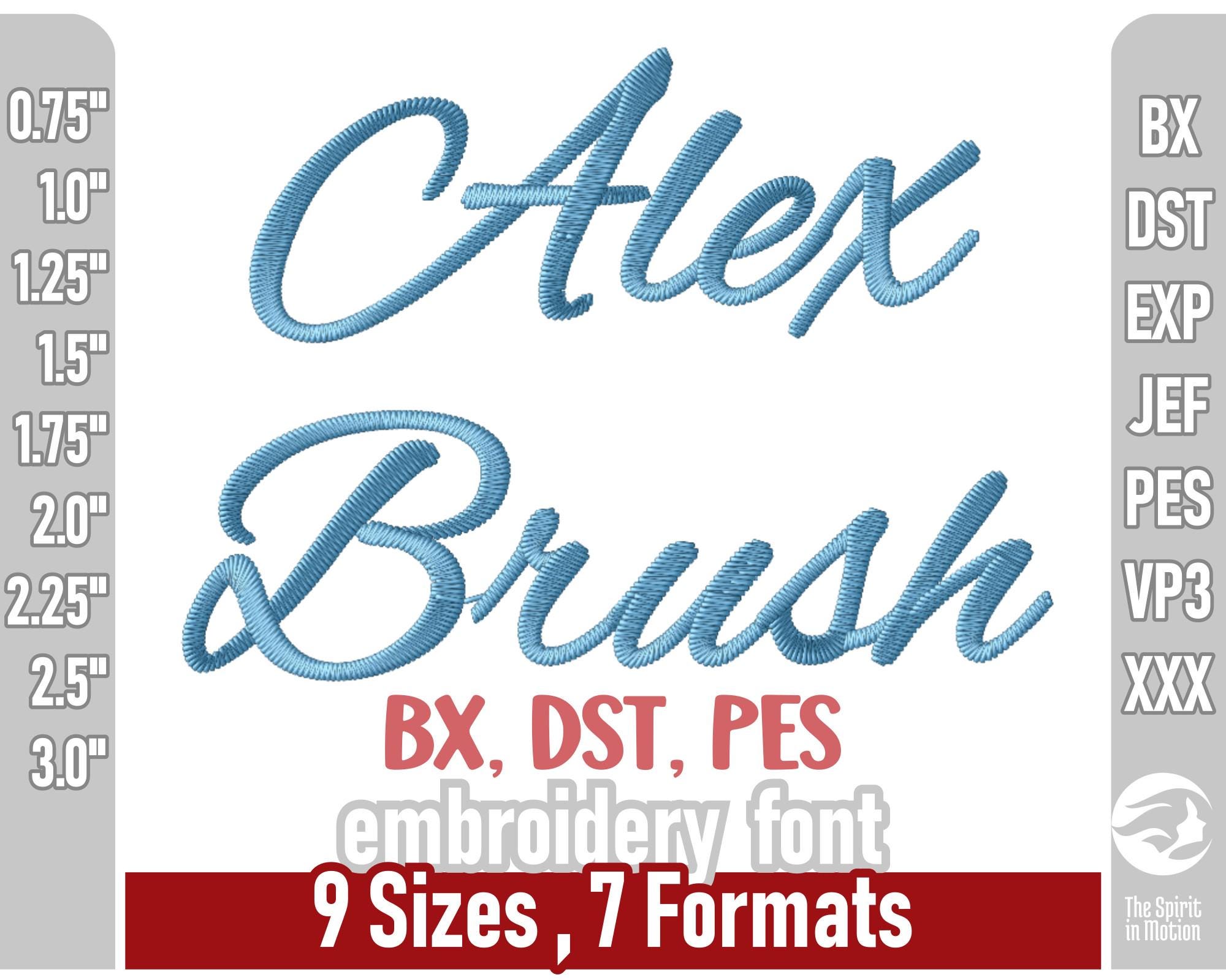 Alex Brush Script Embroidery Font | Machine Embroidery Alphabet | PES ...
