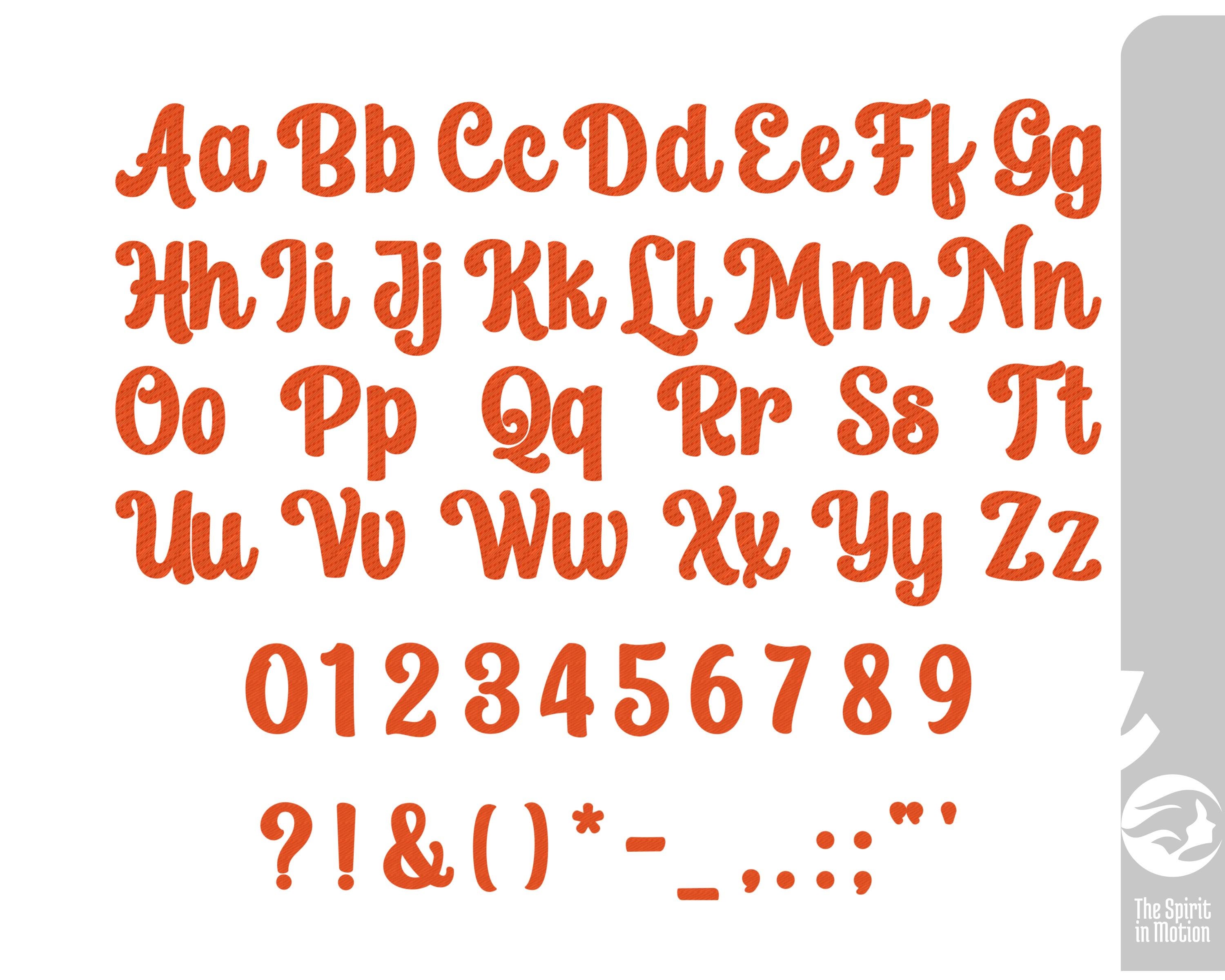 Alexia XL Filled Script Embroidery Font | Large Machine Embroidery ...