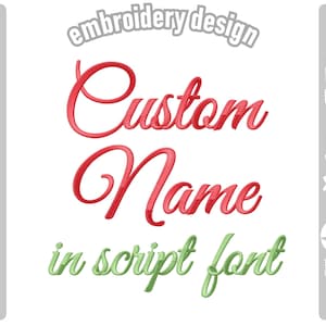 Custom Name Embroidery Design Using Great Vibes Font | PES, JEF, DST | Birthday, Wedding & Christmas Embroidery and Monogram