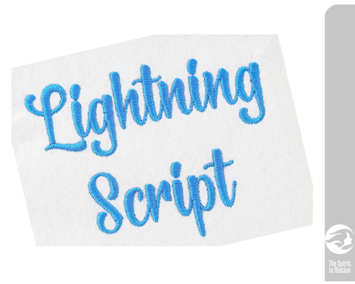 Lightning Script Embroidery Font | Machine Embroidery Letters ...
