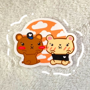 Squichy Siblings Die Cut Sticker | Kawaii Cute Aesthetic Die Cut Glossy Vinyl Sticker
