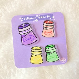 Filipino Yakult Pins | Cute Kawaii Filipino Food Filipino Art