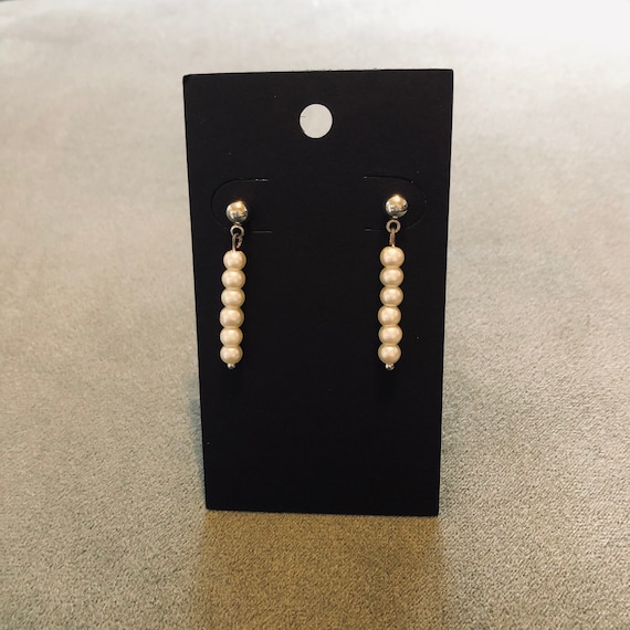Buy String of Small Pearl Dangle Earrings Online in India