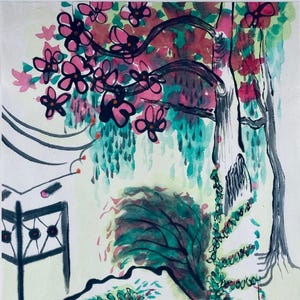 Seal Garden, Hangzhou, RPC - aquarela original, assinada e carimbada (Doris M. Carter)