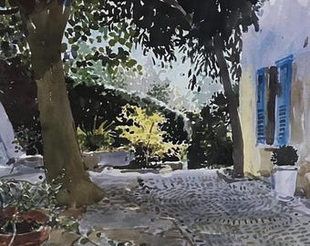 The Villa Noailles - watercolor print (Lucy Willis)
