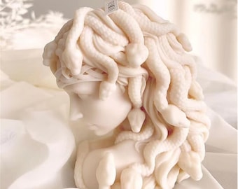 Stampo in silicone a forma di busto di Medusa: candela, sapone e resina ispirati alla mitologia greca