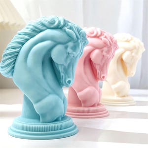 Horse-Head Silicone Mold for Resin Casting Candle Making Cake Decorating Craft Supplies