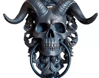 Gothic Skull Knocker Silicone Mould for Candles, Soap, Resin