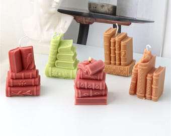 3D Book Silicone Mold Set, Literary Candle Making Supplies