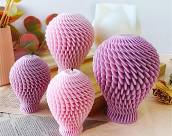 3D Geometry Ball Candle Mold | Irregular Sphere Silicone Mould