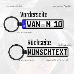 Schlüsselanhänger für Auto Minikennzeichen Geschenk Box Nummernschild Accessoires