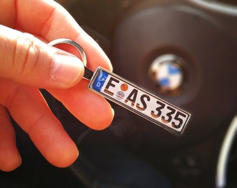 Keychain for Car Mini License Plate Gift Box License Plate Accessories