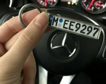 Keyring for car mini license plates Gift Box License Plate Accessories
