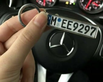 Keychain for Car Mini License Plate Gift Box License Plate Accessories