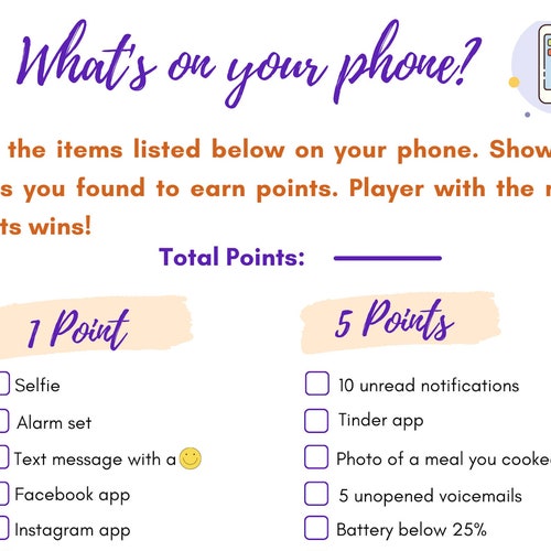 What's on Your Phone Team Building Fun Game Virtual Etsy