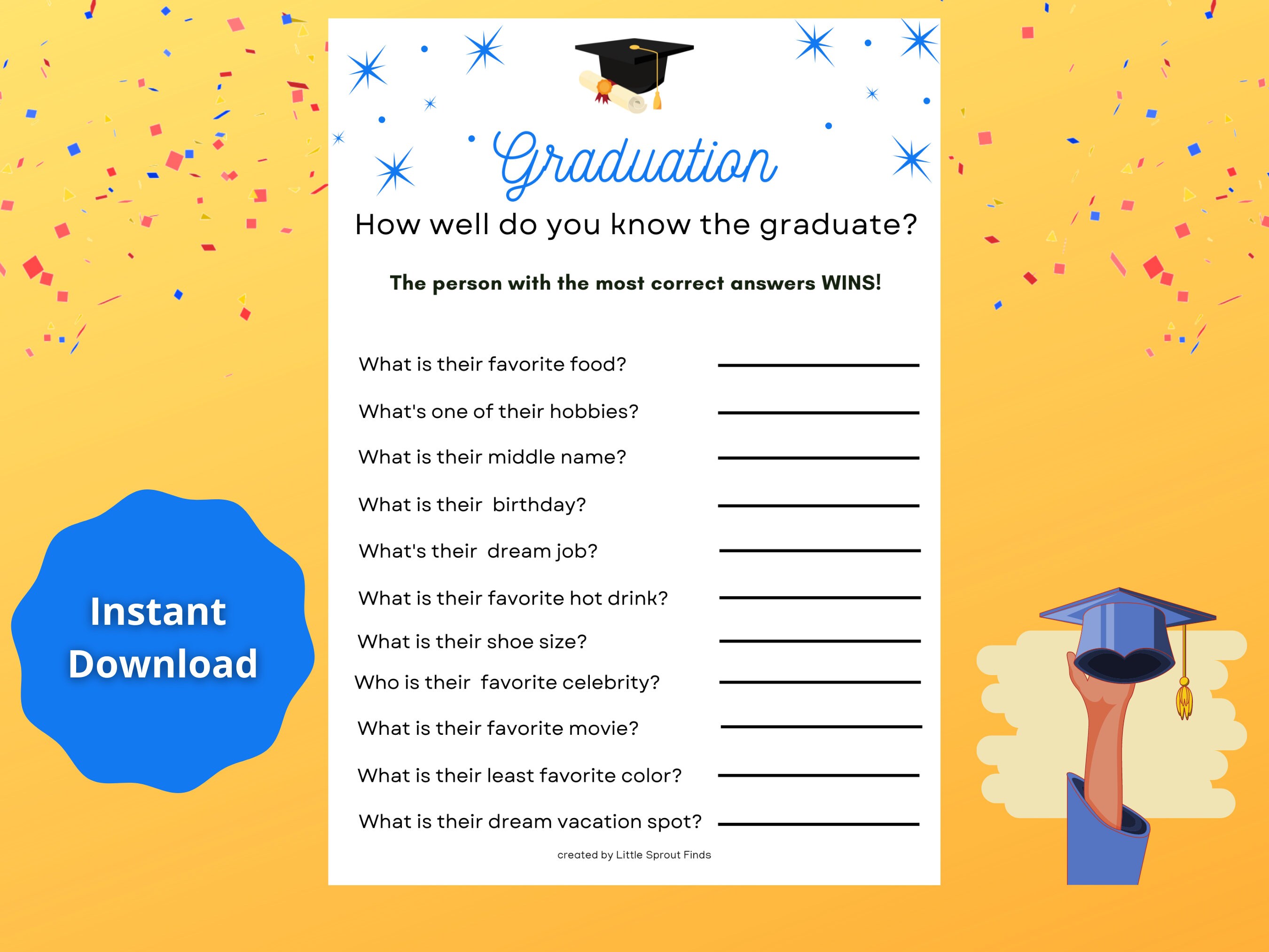 Printable Graduation Party Games Graduation Game Pack Fun Etsy