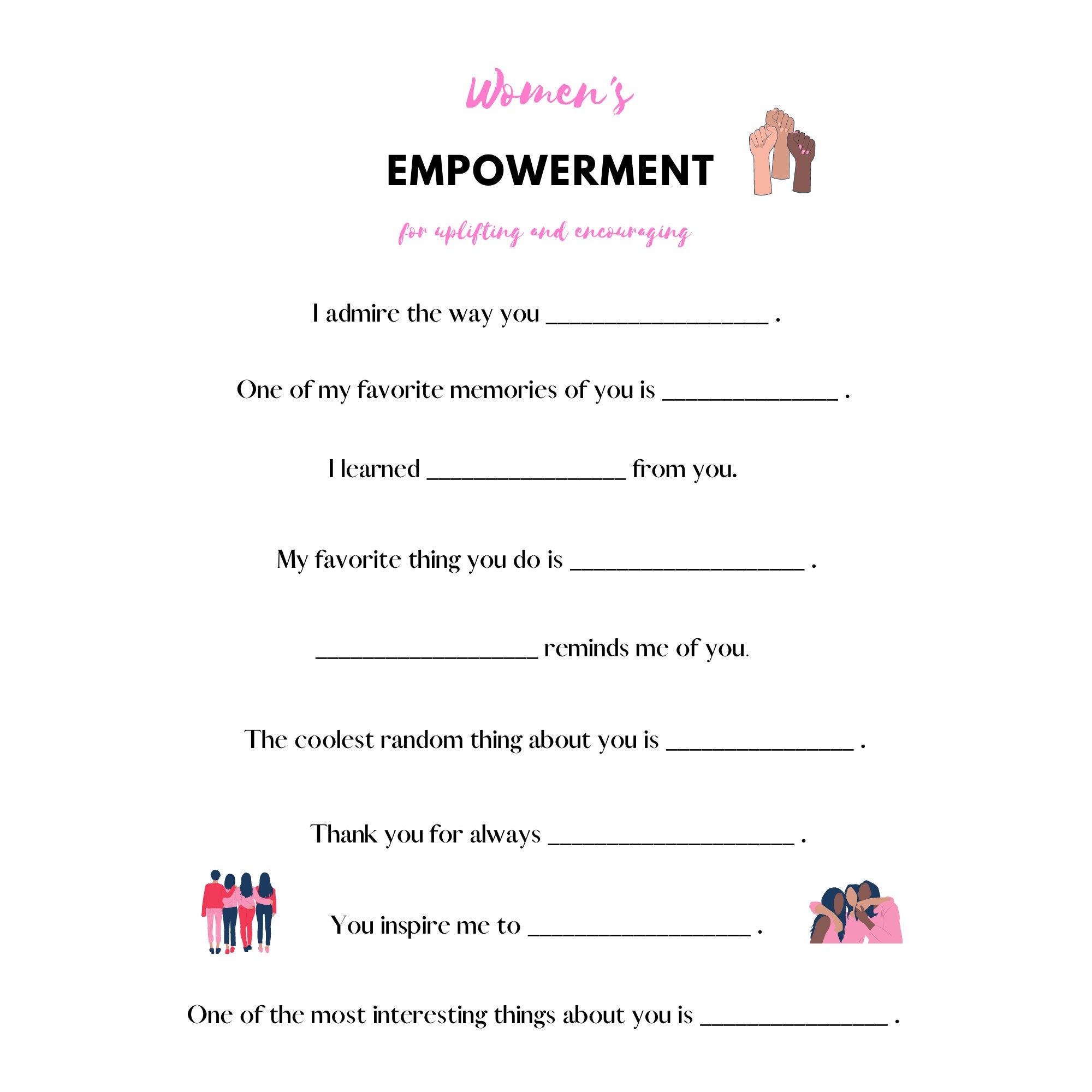 Womens Empowerment and Words of Encouragement Downloadable / Etsy