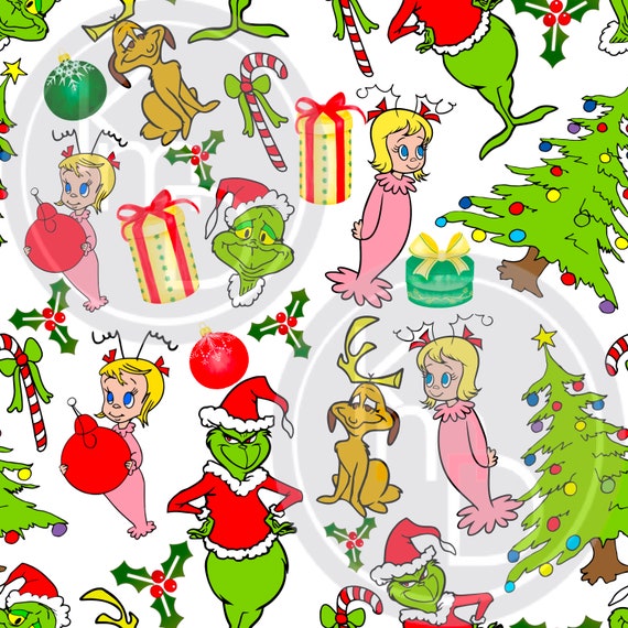 The Grinch Seamless Digital Paper image Fabrics - Etsy Australia