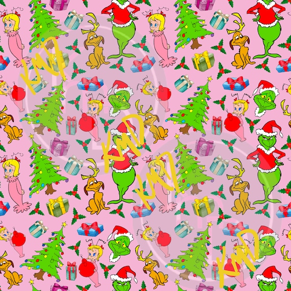Christmas Grinch Digital Paper Seamless Pattern JPG Etsy