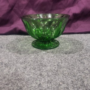 Vintage Anchor Hocking Spearmint Green Candy Dish Bottom