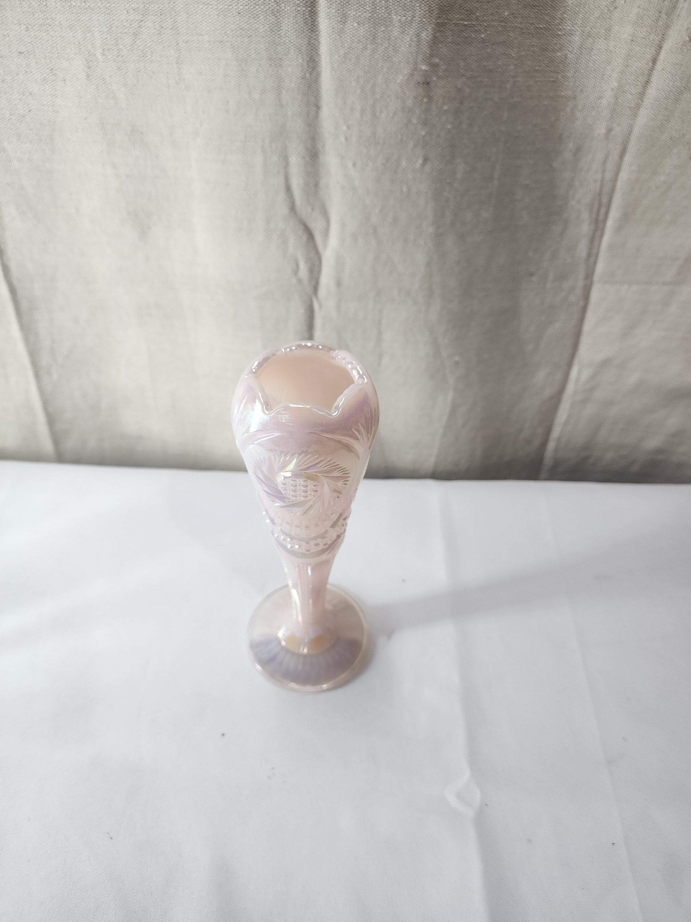 Fenton Pinwheel Aztec 95th Anniversary Carnival Glass Pink Vase - Etsy