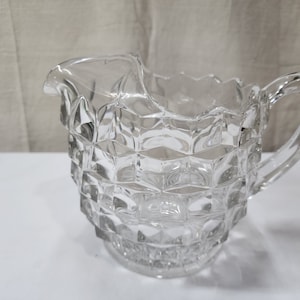 Vintage Fostoria American 6 1/2&quot; - 3 PT Jug / pitcher W/ Ice Lip