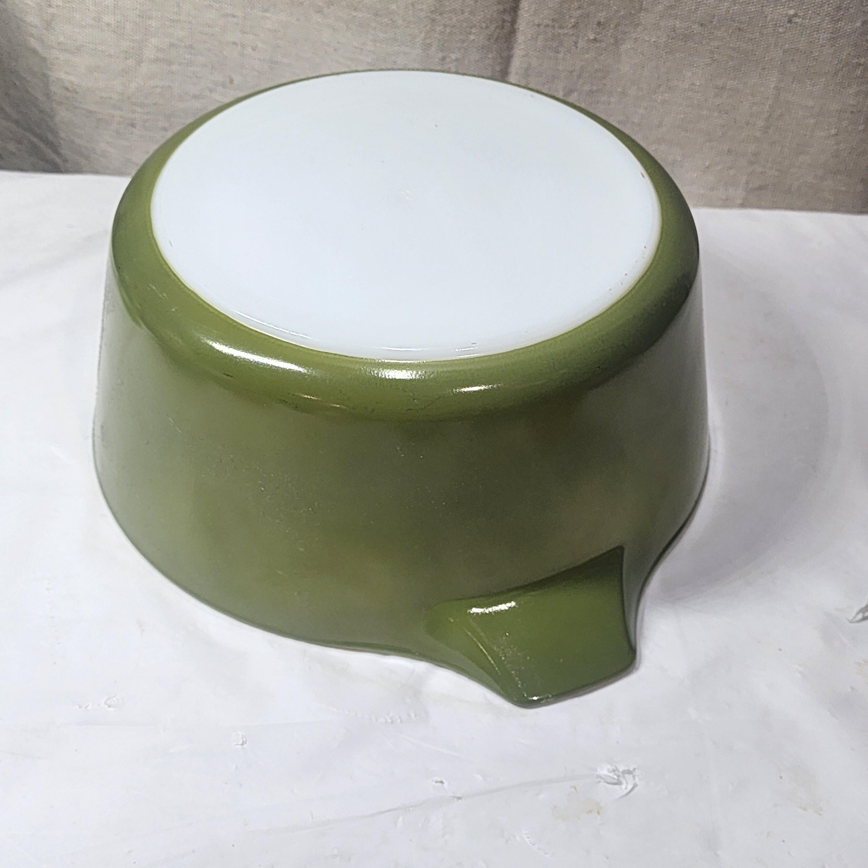 Vintage Pyrex 475-B 2 1/2 Qt Green Casserole Dish Mixing Bowl Ovenware ...