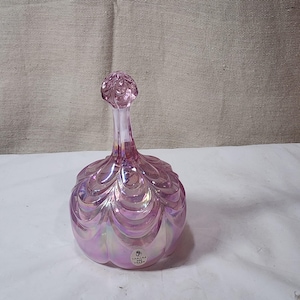 Fenton 100th Anniversary 6" Pink Rosemilk Opalescent Drapery Bell 6536NI