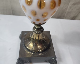 Vintage Fenton Art Glass Honeysuckle Opalescent Coin Dot
