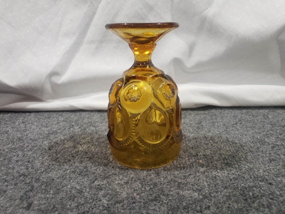Vintage L.E. Moon and Stars Amber 5 3/4