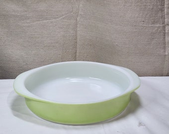 Vintage Pyrex Lime Green 8" Round Cake Pan 227 Baking Casserole